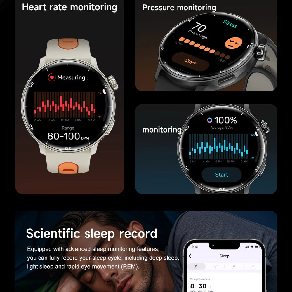 GPS relógio inteligente masculino bússola bt chamada smartwatch feminino à prova dwaterproof água esportes ao ar livre display amoled detecção de saúde pressão altitude