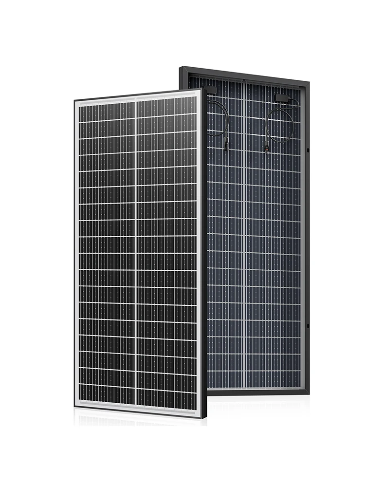 RVPOZWER 100W 12V Doppelseitige Solarmodule Monokristallin 25,5% Hocheffizienz 18BB-Zellen PV-Stromerzeugung für Hausdach Camping