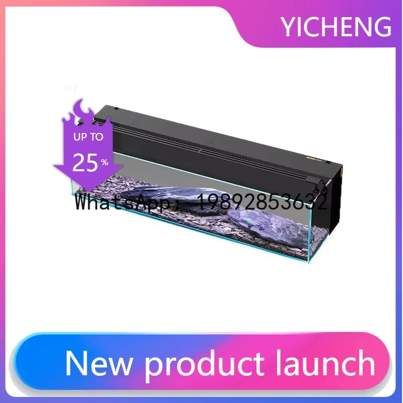 Back filter stream fish tank living room dry and wet separation strong filtration gold crystal five lines ultra white ecology