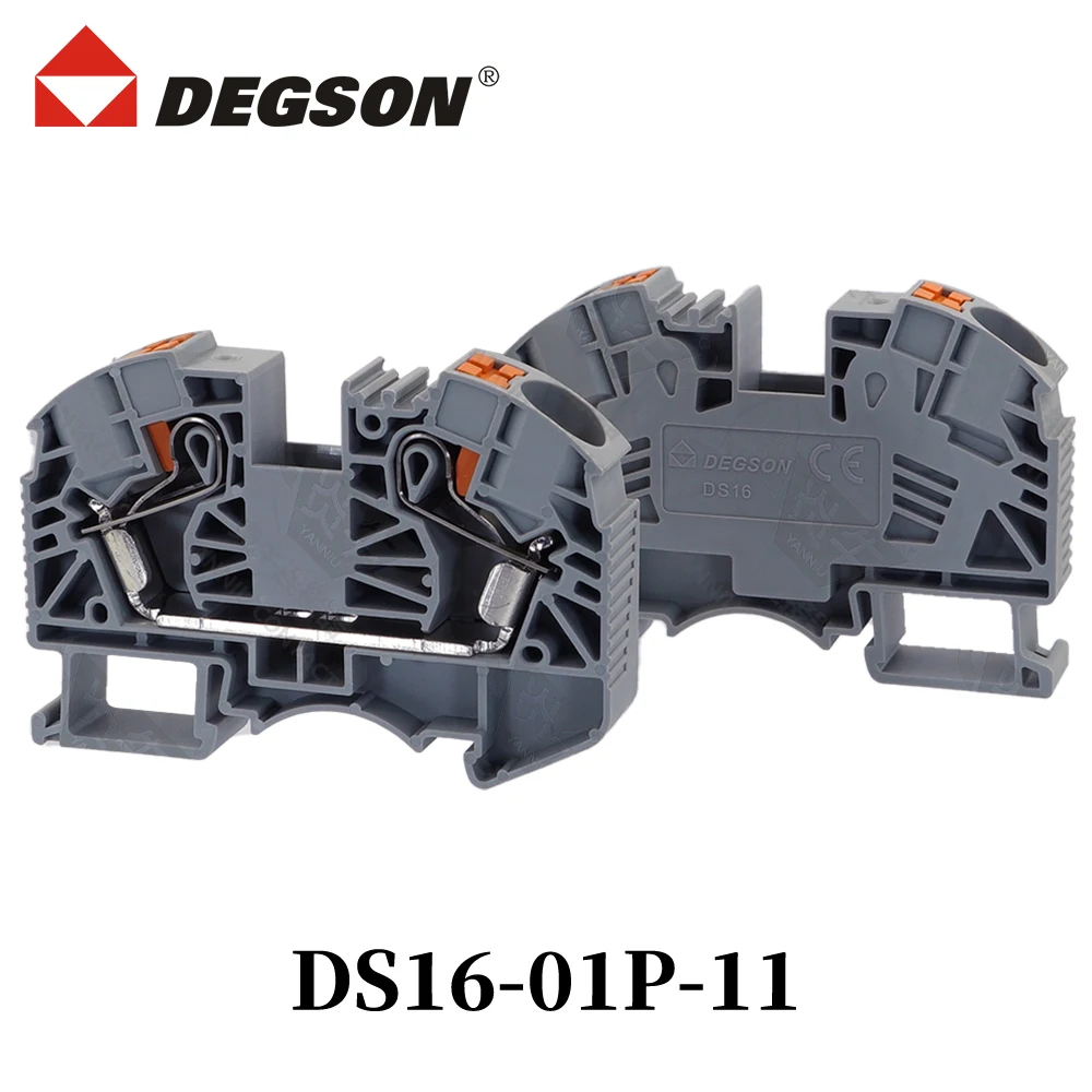 

10Pcs DEGSON DS16-01P-11-00ZH DS16-PE Din rail terminal blocks Connector DS16 01P Phoenix Contact Lead Lead 7439-92-1 76A 1000V