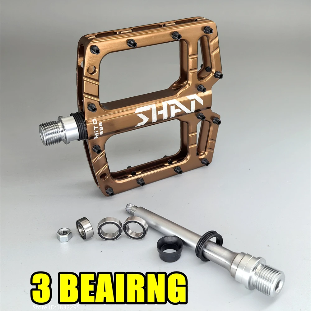 

2025 SHANMASHI MITOL Bike Pedals MTB Mountain Road Flat Non-slip CNC 3 Sealed Bearings Bicycle Pedals Route Cycling Accessories