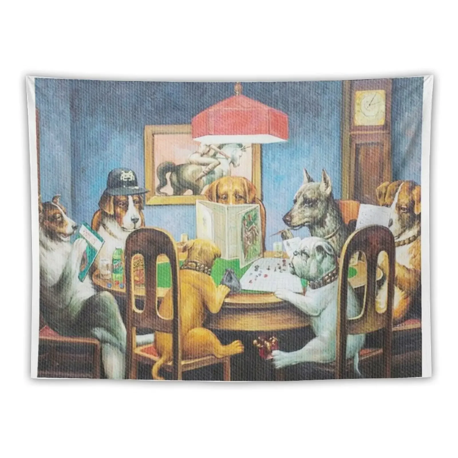 

Dogs Playing D&D Tapestry For Bedroom Aesthetic Decoration Bedroom Decor Tapestry