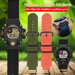 For Casio G-SHOCK Nylon Canvas Watch Strap 3410 GW9400 GW-9400 GW9300 GW-9300 Watchband Bracelet Modified 16mm Sports Wristband