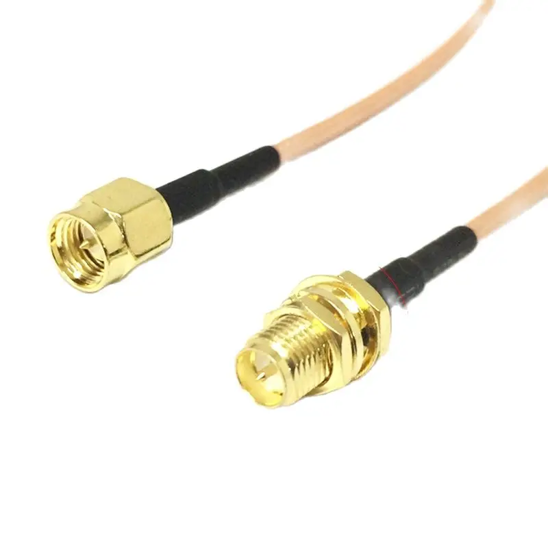 Wifi Antenna Extension RP-SMA Female Jack Inner Pin to SMA Male Plug Jumper Cable RG174 RG178 RG316 RG58 RG142