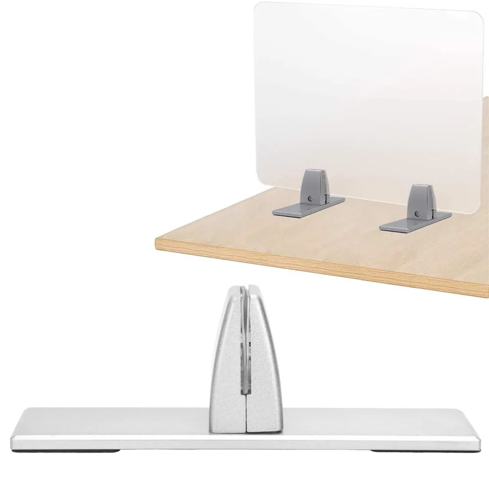 Durable Freestanding Desk Screen Clamp Adjustable Stable Partition Guard Clamp Table Separator Clamp Countertop Installation