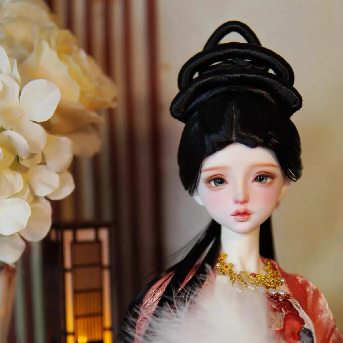 1/6 1/4 1/3 BJD Wigs Ancient Costume Hanfu Vintage Long Hair Samurai Wig For YOSD MSD SD13 ID75 Uncle Doll Accessories A2186