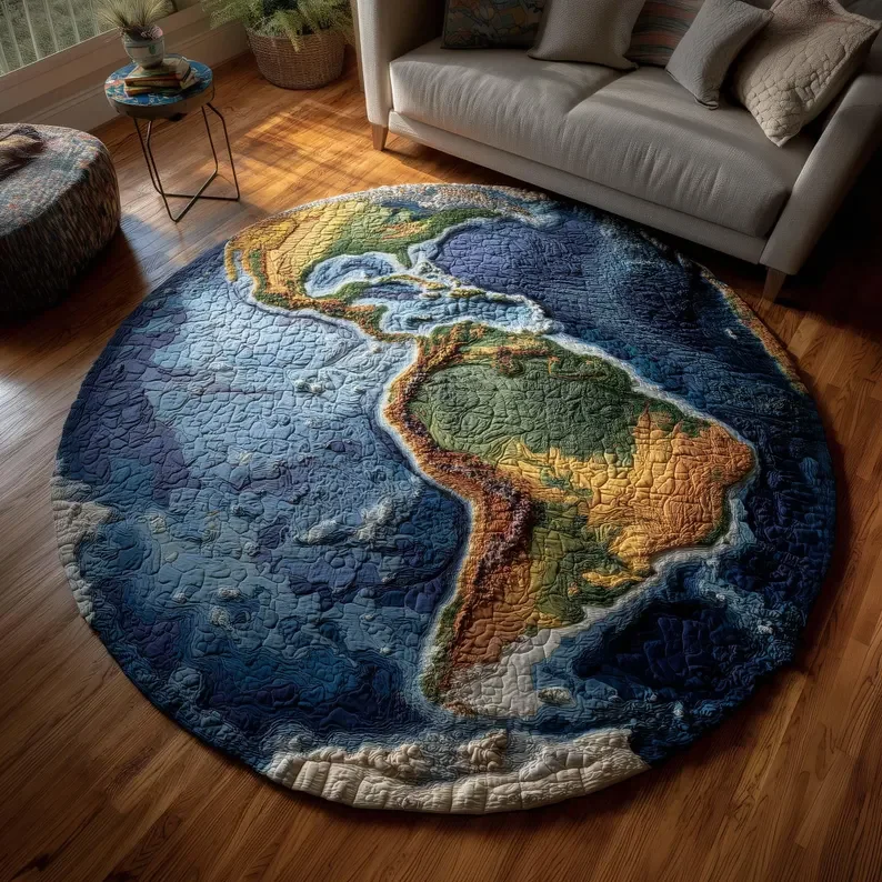 Alfombra redonda con mapa de World of Azeroth, tapete de franela para decoración de películas, alfombra suave lavable antideslizante para sala de juegos, 1 unidad