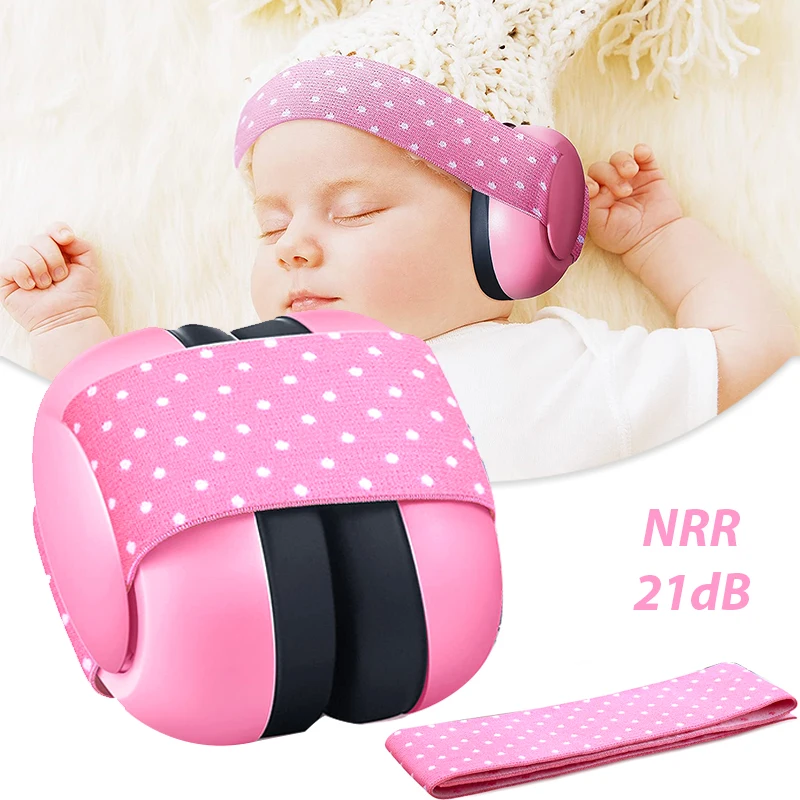 Baby Ear Protection Noise Cancelling Ear Muffs Toddler Headphone with Adjustable Elastic Headband for Baby 3-36 Month