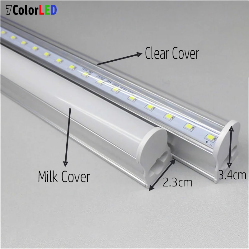 Lámpara Led fluorescente para iluminación del hogar, tubo led integrado T5, voltaje de entrada de AC85-265V, 4 pies, 1200mm, 20W, 24W, 10 unidades