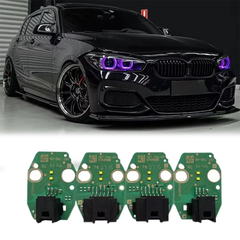 Purple Angel Eyes LED Boards For BMW 2017 F20 F21 LCI 114d 116d 116i 118d 118dX Headlamp Left & Right 63117428425 Play and plug