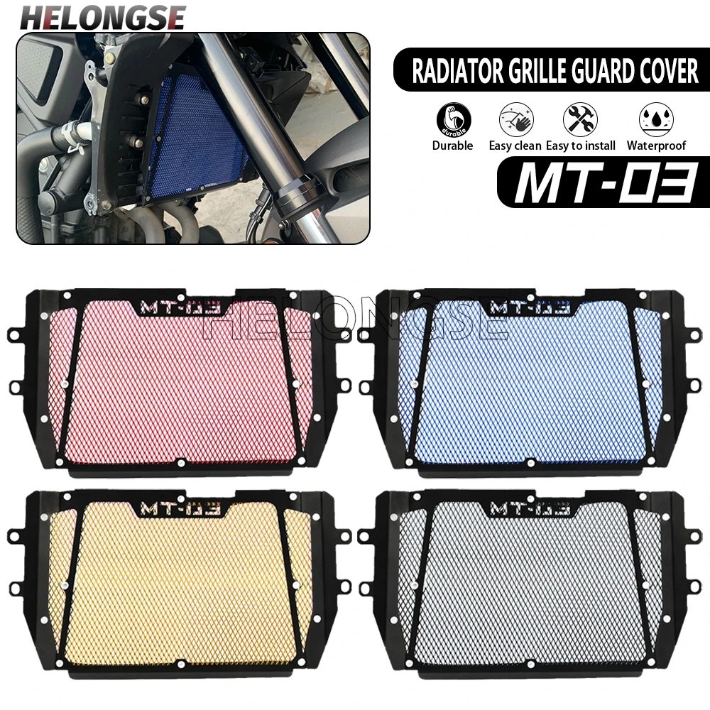 

HELONGSE New For Yamaha MT-03 MT 03 MT03 2015~ 2020 2021 2022 2023 2024 2025 2026 Radiator Grille Grill Guard Cover Protector