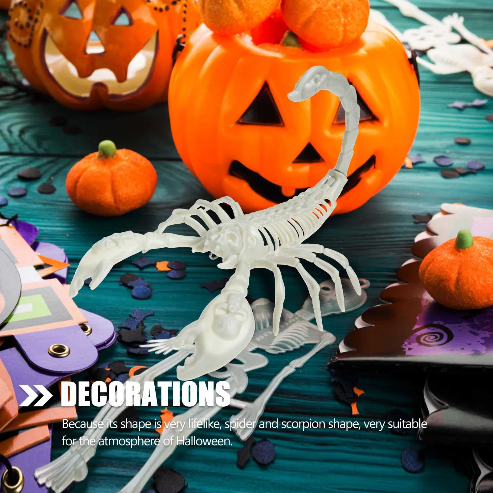 

1Set Halloween Spider Scorpion Decorations Realistic Imitation Fake Spider Scorpion Prank Prop Party Atmosphere Supplies
