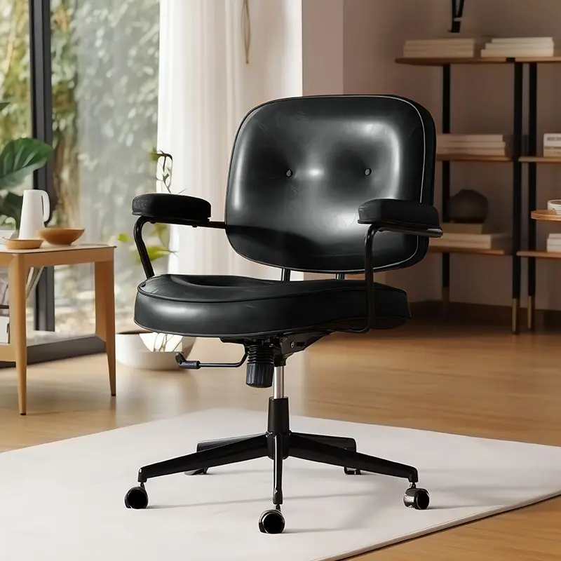 

*e for Modern Leather Office Chair Adjustable Swivel Retro Ergonomic Computer Chair Home Office Executive Furniture *x