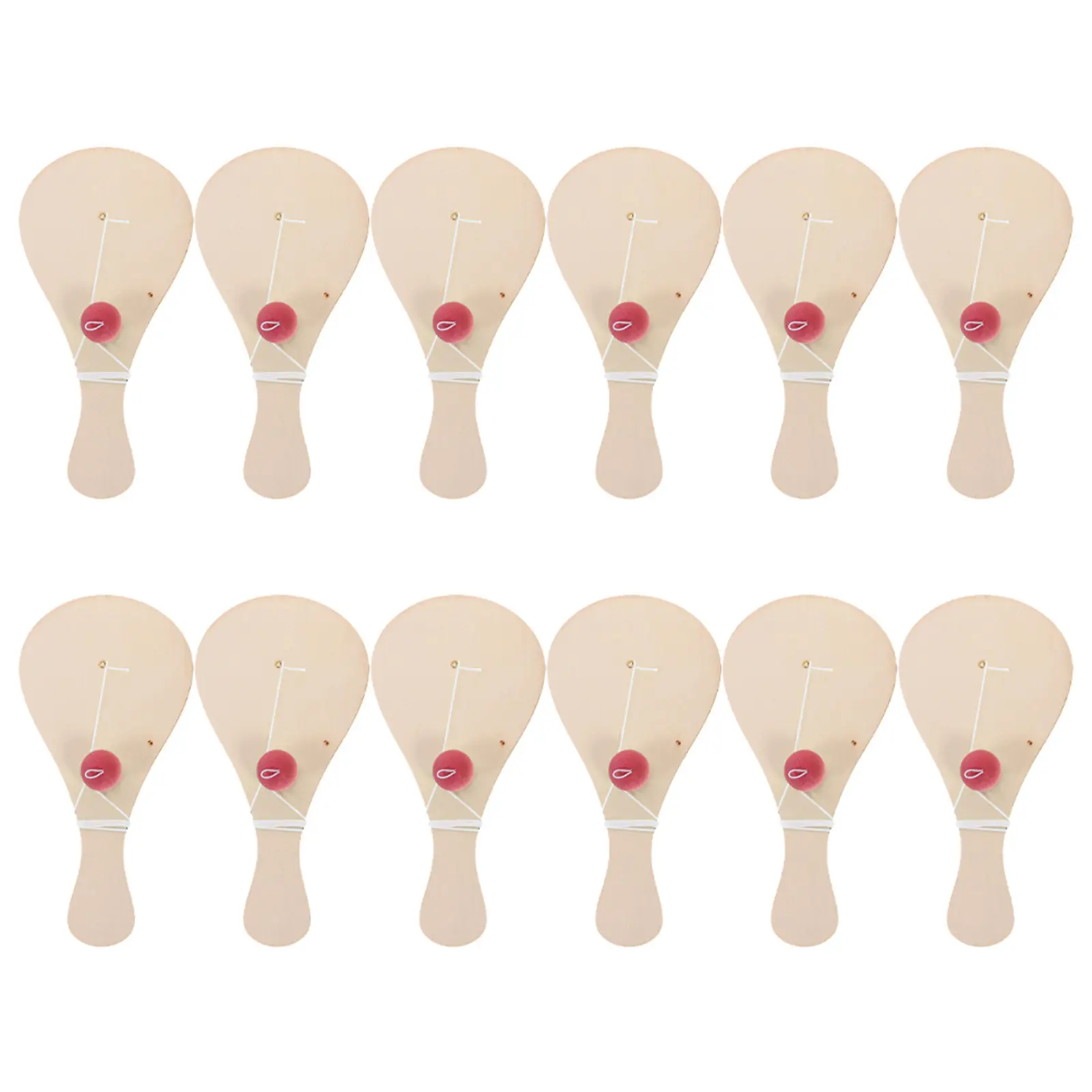 

Набор из 12 деревянных ракеток для игры в мяч, раскрашиваемых вручную, для детей, для творчества, рисования и семейных игр