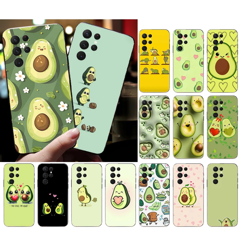 

Cartoon Avocado Phone Case For Samsung S25 S24 S23 S22 S21 Ultra S24 S23 S22 S21 Plus S24 S21 S20 FE