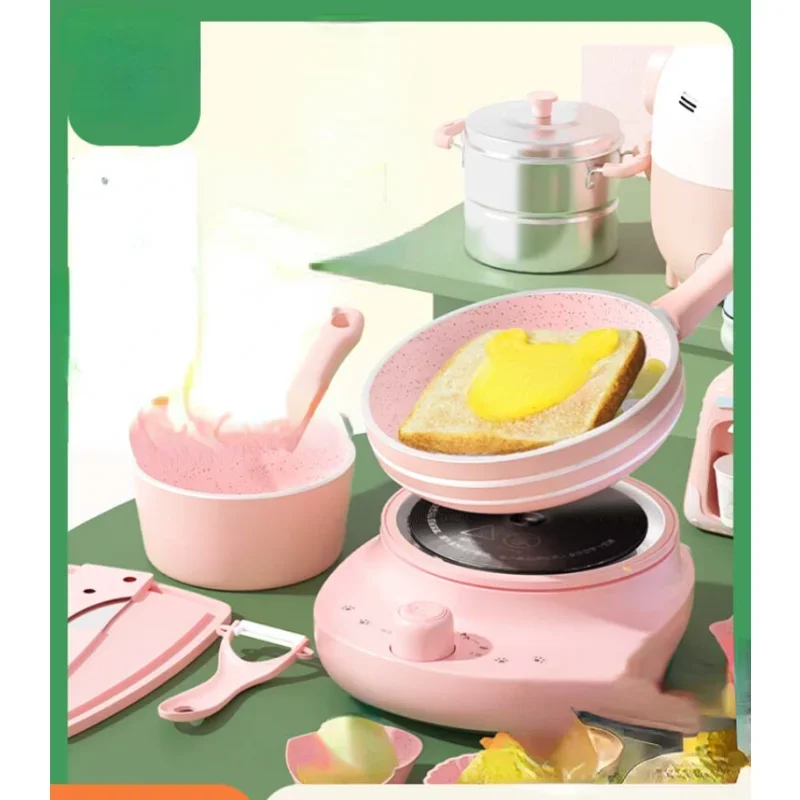 

Mini Small Kitchen Real Cooking Full Set Children's Kitchenware Set Girls' Real Cooking Toys