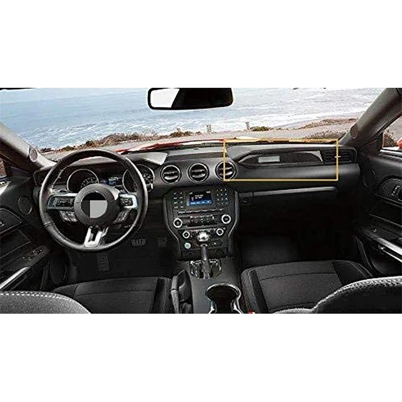 لوحة تشذيب داخلية للسيارة من جانب الراكب ، وتقليم وحدة التحكم ، وألياف الكربون لفورد موستانج