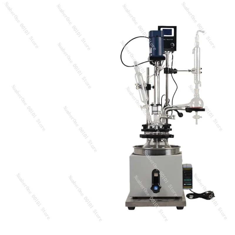 

Single-Layer Glass Reaction Kettle Laboratory Small 1l5l High Temperature Extraction Electric Heating Distillation Glass Reactor