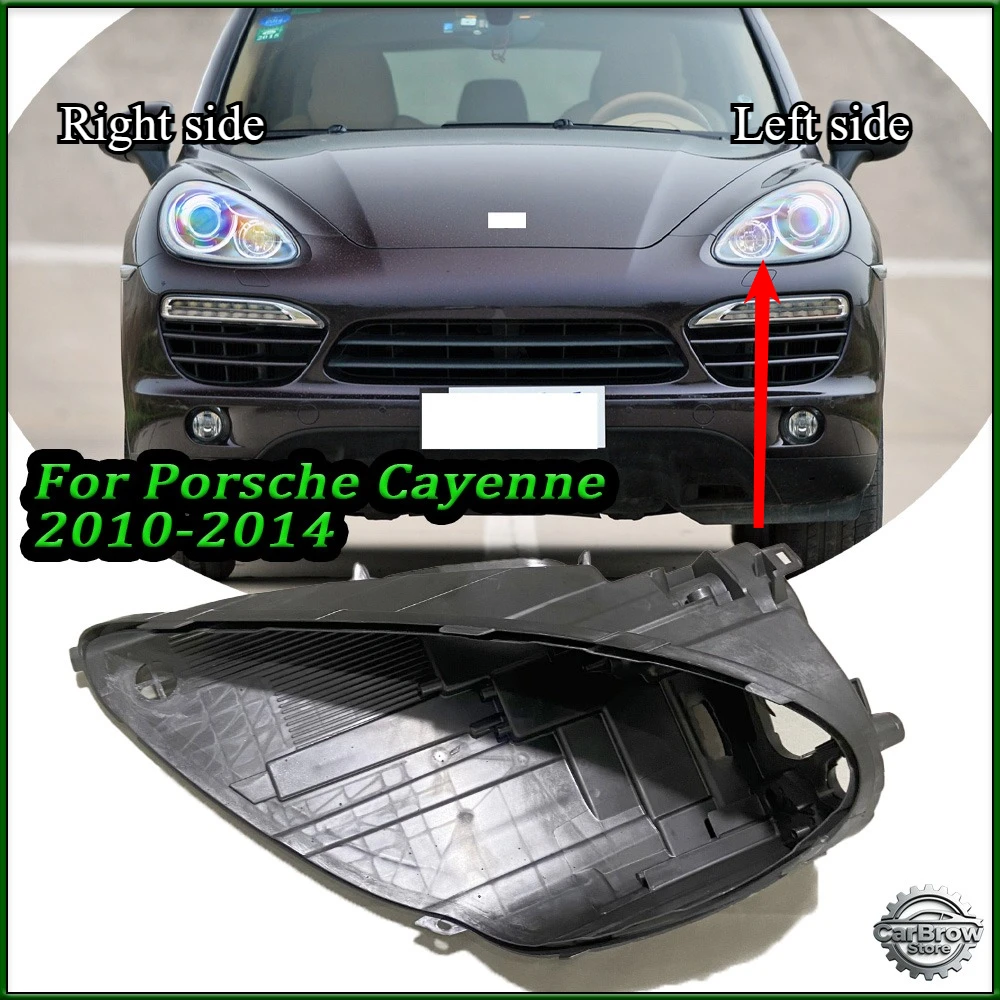 

Headlight House Black Rear Shell For Porsche Cayenne 2010-2014 Headlamp Base Headlight Rear Shell