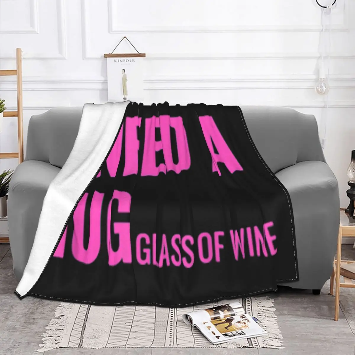 I Need A Huge Glass Of Wine T Funny Wine Pun Hipster Youth Lowest Price Latest Casual Fitness Throw Blanket