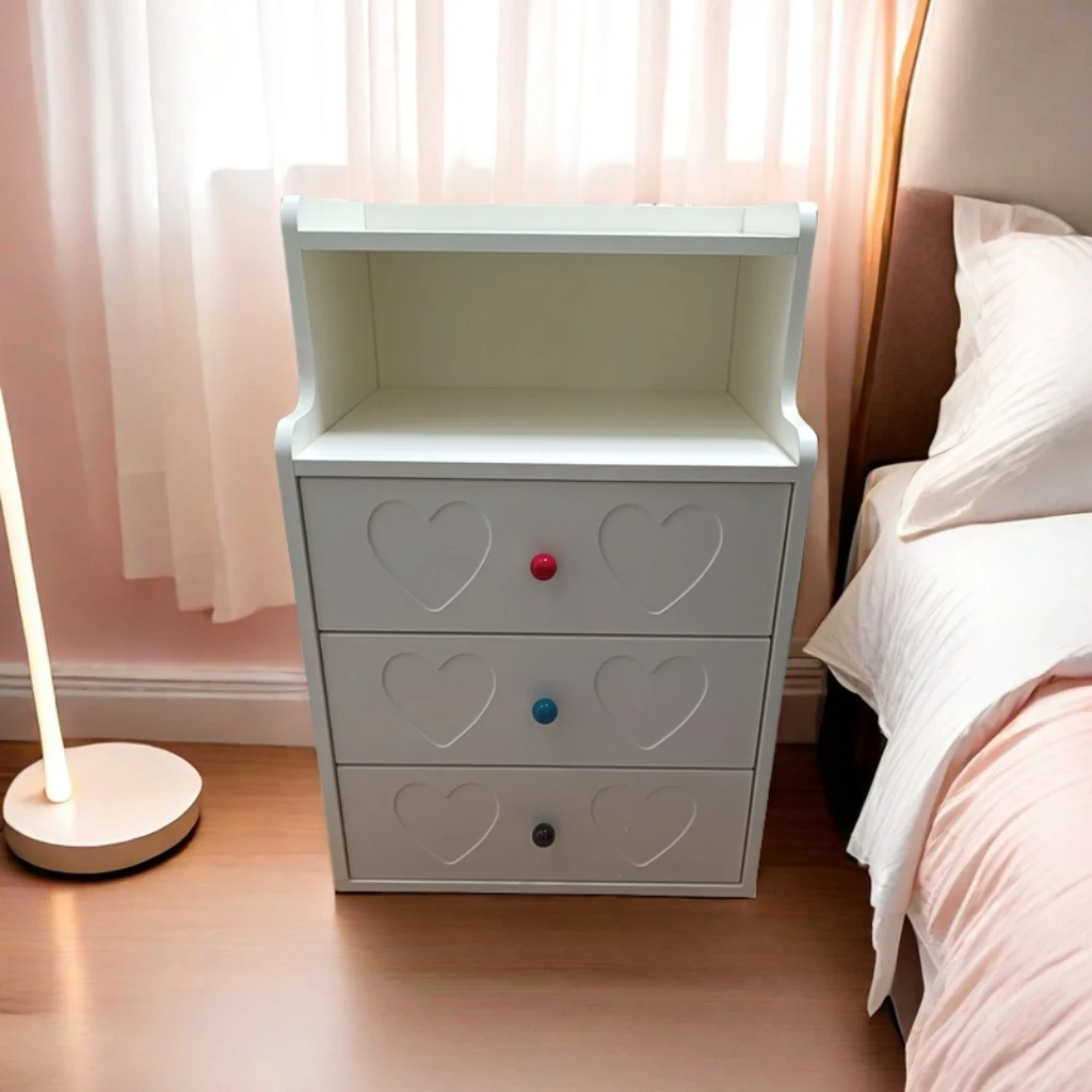 Nordic bedside table household bedroom light luxury high-end creative cream wind storage simple modern small apartment side cabi
