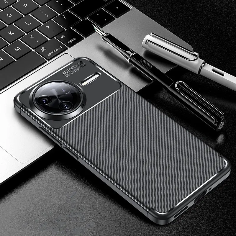 

For Poco F7 Ultra Case Cover Poco F7 Ultra Coque Fundas Luxury Business Soft Carbon Fiber Protective Phone Case Poco F7 Ultra