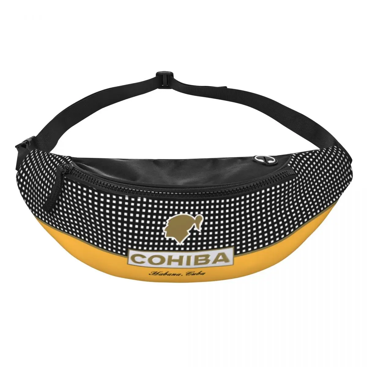 Habana Cuba Cigar Cohiba Fanny Pack para homens e mulheres, bolsa de cintura crossbody para acampar, bolsa de dinheiro para telefone de bicicleta, legal