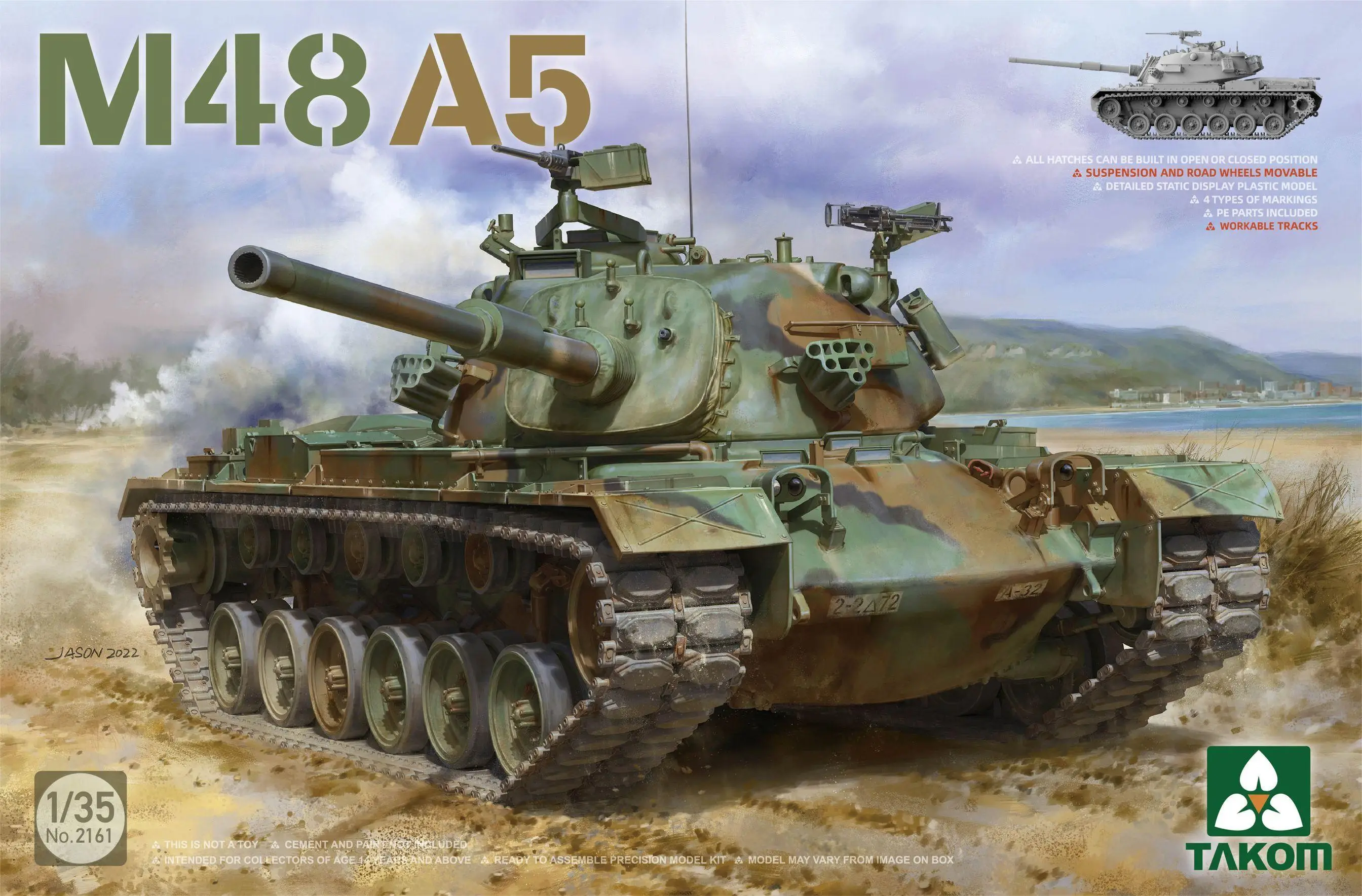 

TAKOM 2161 1/35 Scale M48A5 Assembled Tank Model