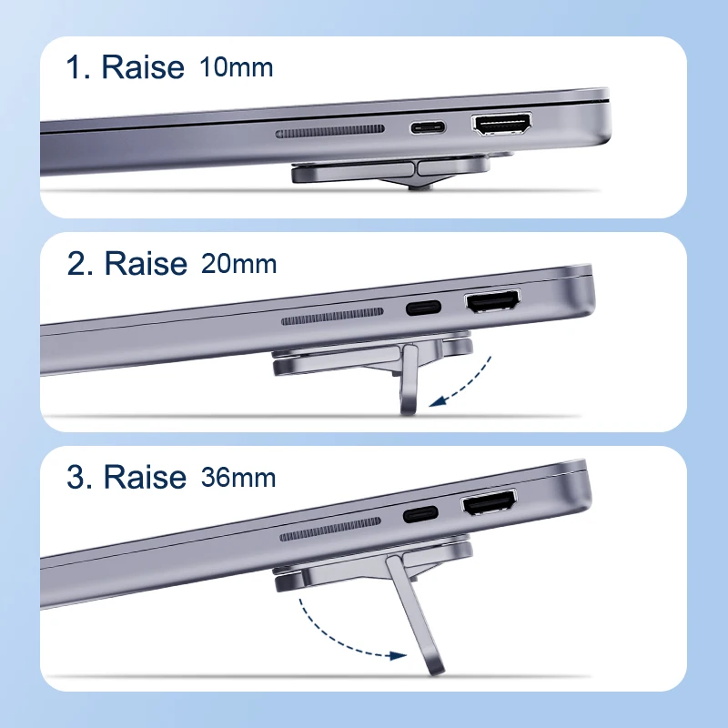 Hagibis – support pliable pour ordinateur Portable, support universel pour clavier de bureau, support de refroidissement pour Macbook Pro Air