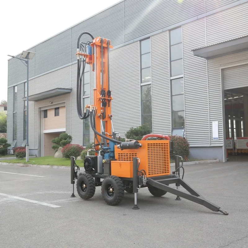 Customized 200M Water Well Drill Wheel Crawler Diesel Hydraulic Portable Integrated Control Panel Water Well Drilling Rig