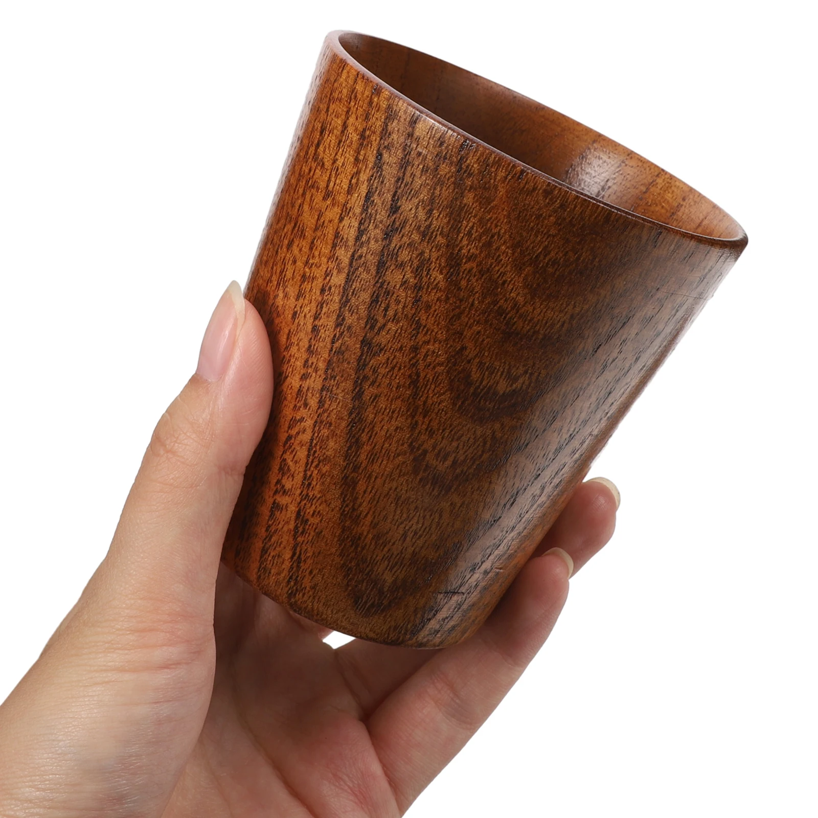 

1pc Jujube Wood Retro Style Eco-Friendly Wooden Drinking Smooth Surface Home Restaurant Hotel Use Gift For Friends Tea