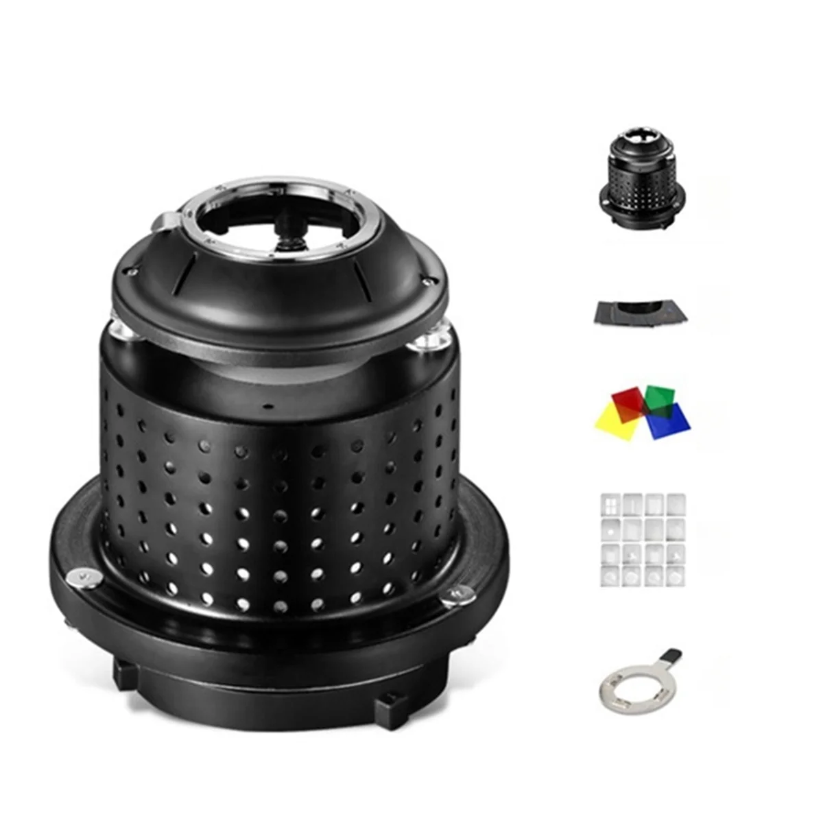 

OT1 Photograph Flash Snoot Conical Lens Mount for Godox Flash Light Professional Photography Accessories-Elect