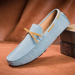 New Handmade Breathable Soft Suede Leather Loafers shoes for Men Moccasins Casual Shoes Flats Driving Shoes