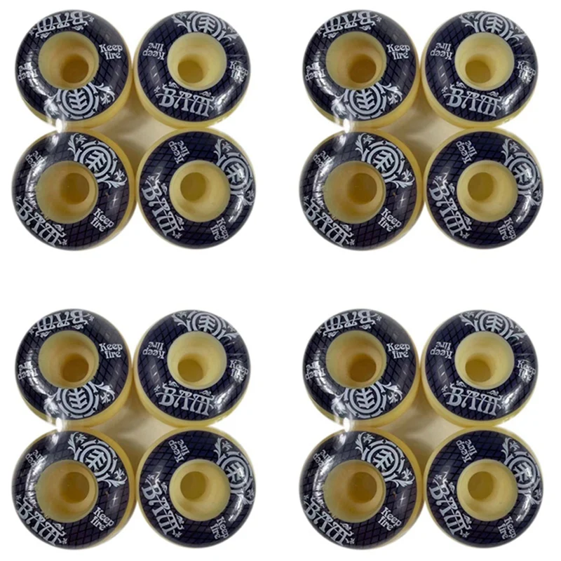 KEEPFIRE 16Pcs Skateboard Wheels 54Mm PU Hardness Skate Board 85A Longboard Wheels For Street Longboard Skate Deck Wheel