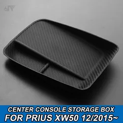 Center Armrest Box Storage for Toyota Prius XW50 Accessories Silicone Console Tray Storage For Prius 50 Car Interior Accessories