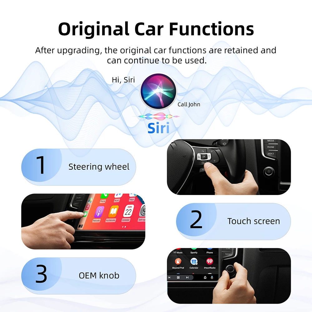 Kabelloser CarPlay-Adapter Kabelloses Android Auto AI Smart Box Mini 2-in-1 Intelligentes System für Kabelgebundenes CarPlay im Auto – Detail 12