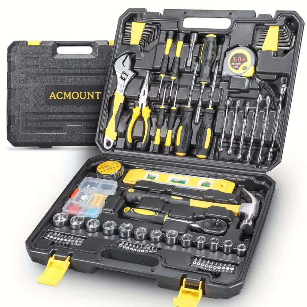 108 Pcs/set Acmount Tool Kit  Home Tool Kit DIY Household Tool Sets for Home Repair and Maintenance