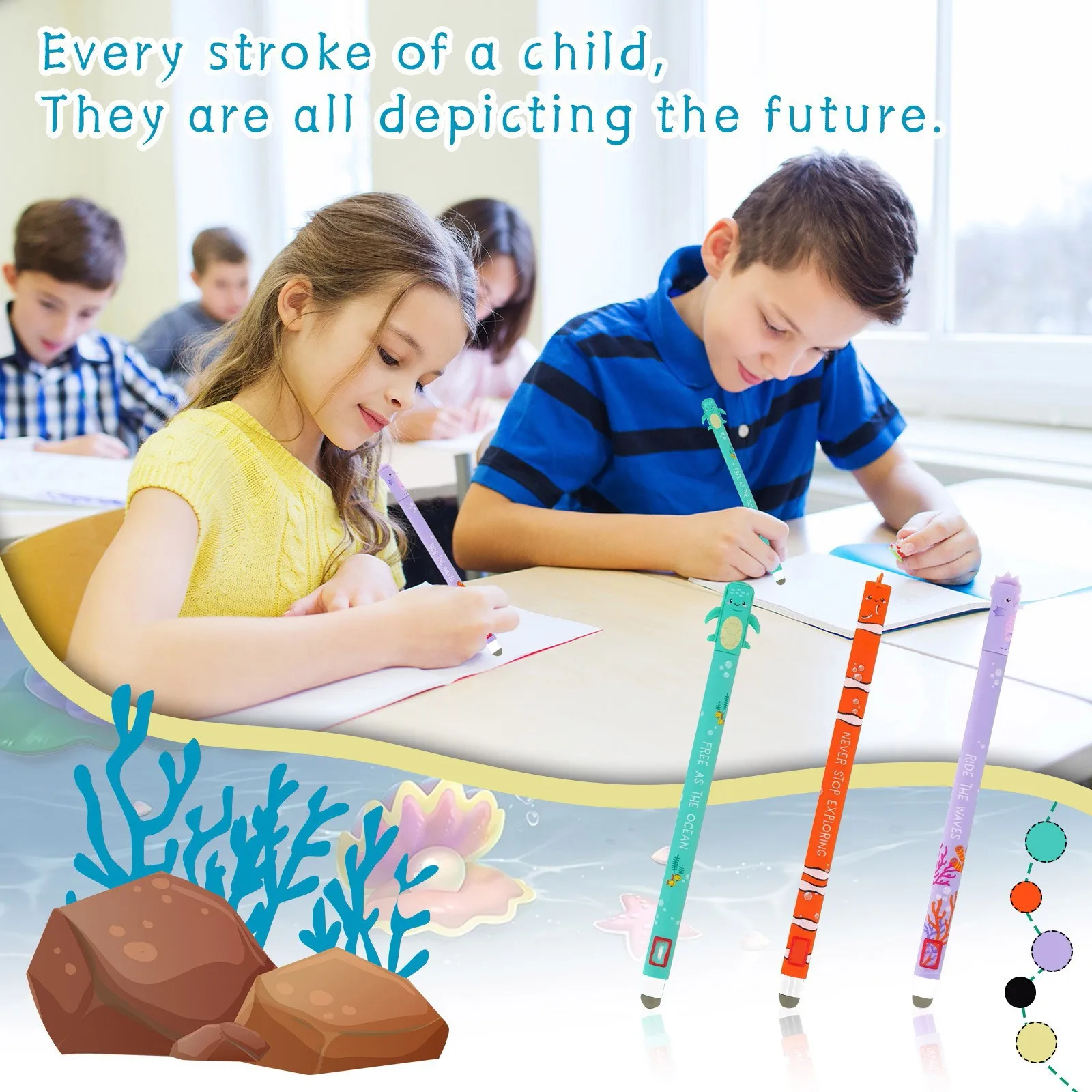 3/6 قطعة/المجموعة Generisch مجموعة أقلام قابلة للمسح طبعة خاصة 3 أقلام مثالية لطيف 1 مللي عبوة ، أفضل هدية للطلاب