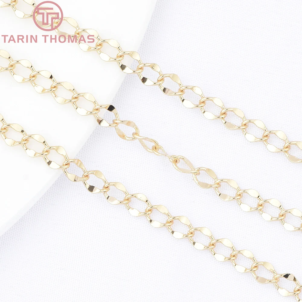 (9852) 24K Gold Color Brass O Shape Double Ring Necklace Chains Bracelet Chains High Quality DIY Jewelry Making Accessories image 2