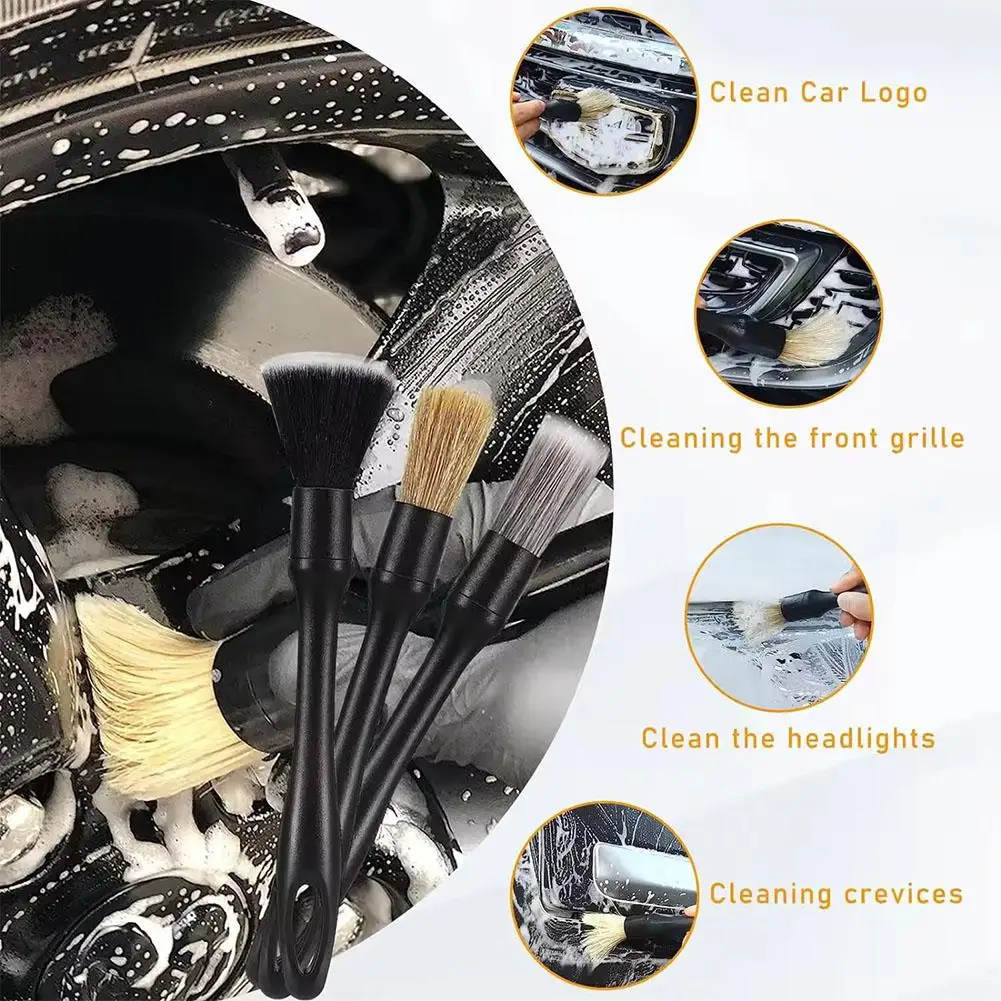 Brosse douce pour lavage de voiture, petite brosse, climatiseur, livres automobiles, kit de détail, sortie de roue, K5M2