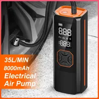 8000mAh Car Electric Air Pump Portable 12V 150PSI Mini Tire Air Compressor Car Tire Inflator Pump For Motorcycles Bicycle Balls