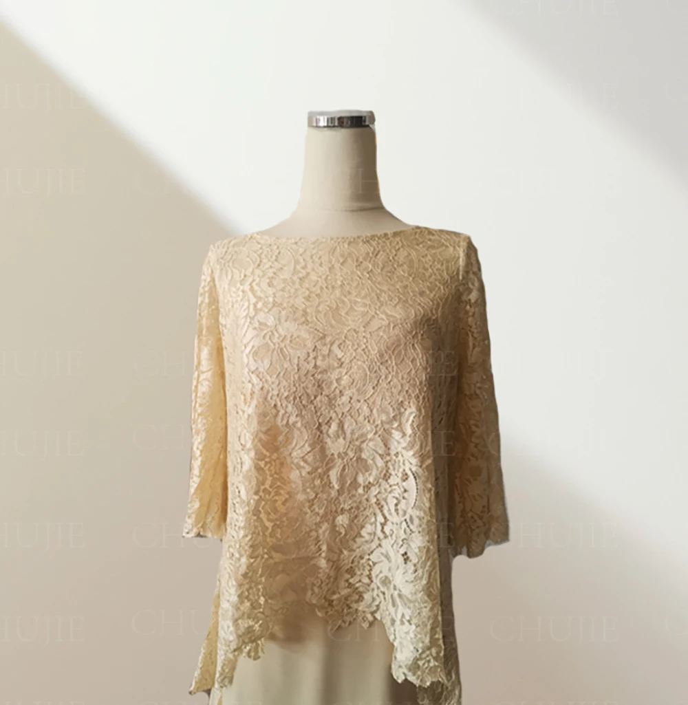 فساتين أم العريس لحفلات الزفاف مع زينة من الشيفون فساتين سهرة رسمية برقبة سكوب فستان ضيوف الزفاف Fساتين سهر #5