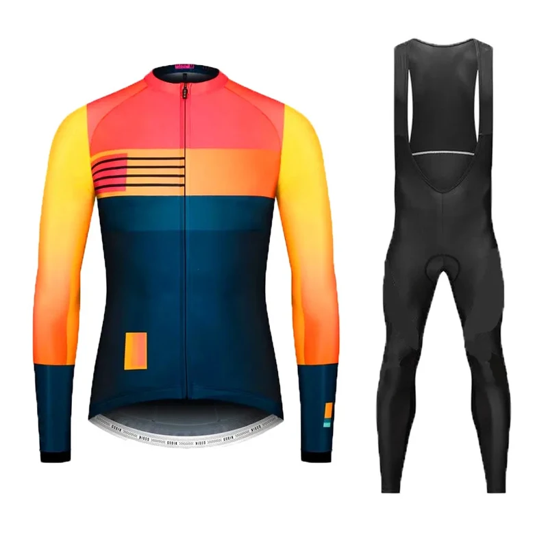 Breathable Long Sleeve Rompers Cycling Set Mountain MTB Bike Clothing Bicycle Trouser Jerseys Clothes Maillot Ciclismo Homme