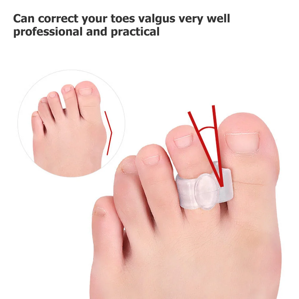 

8Pcs Toe Separators Comfortable Supple Toe Spacer Lightweight Bunion Corrector Valgus Correction Foot Care Supplies Portable