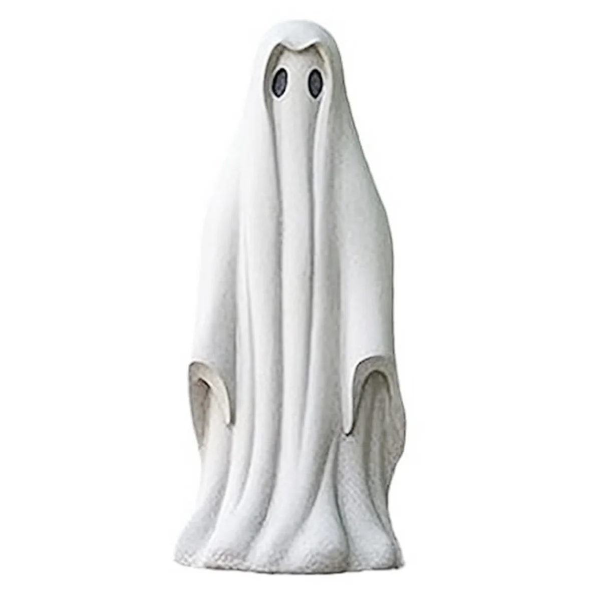 Ghost Statue, White Resin Garden Ghost Sculpture Halloween Decorations, Ghost Figurines for Home Room Desk Decor D