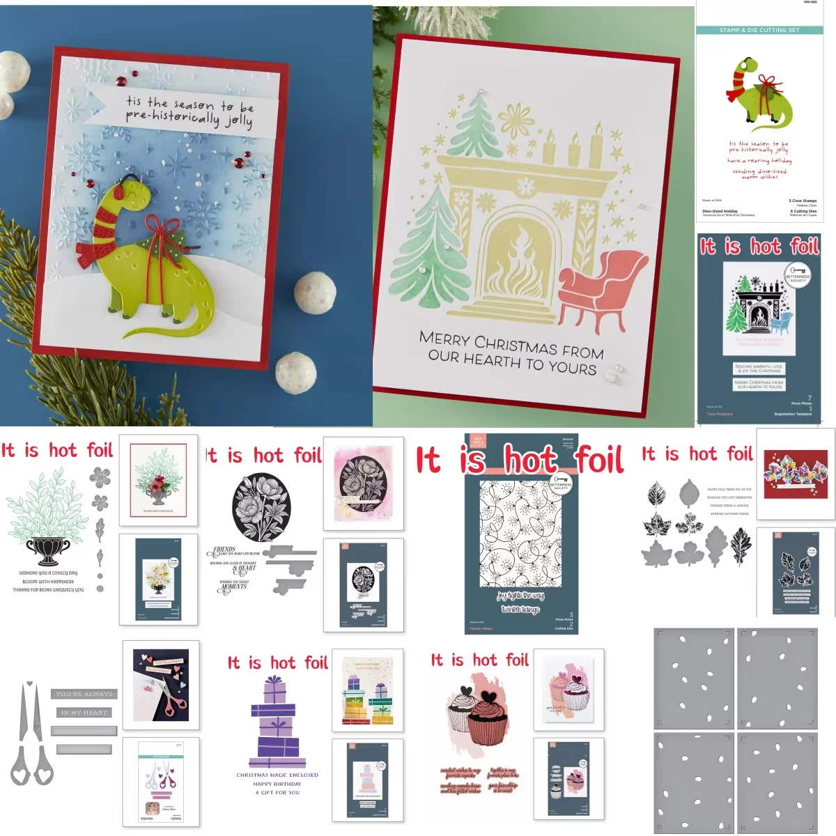 

Flower Leaf Dinosaur Fireplace Gift Box Hot Foil Metal Cutting Die Stencil for DIY Making Card Scrapbook Template Christmas 2025