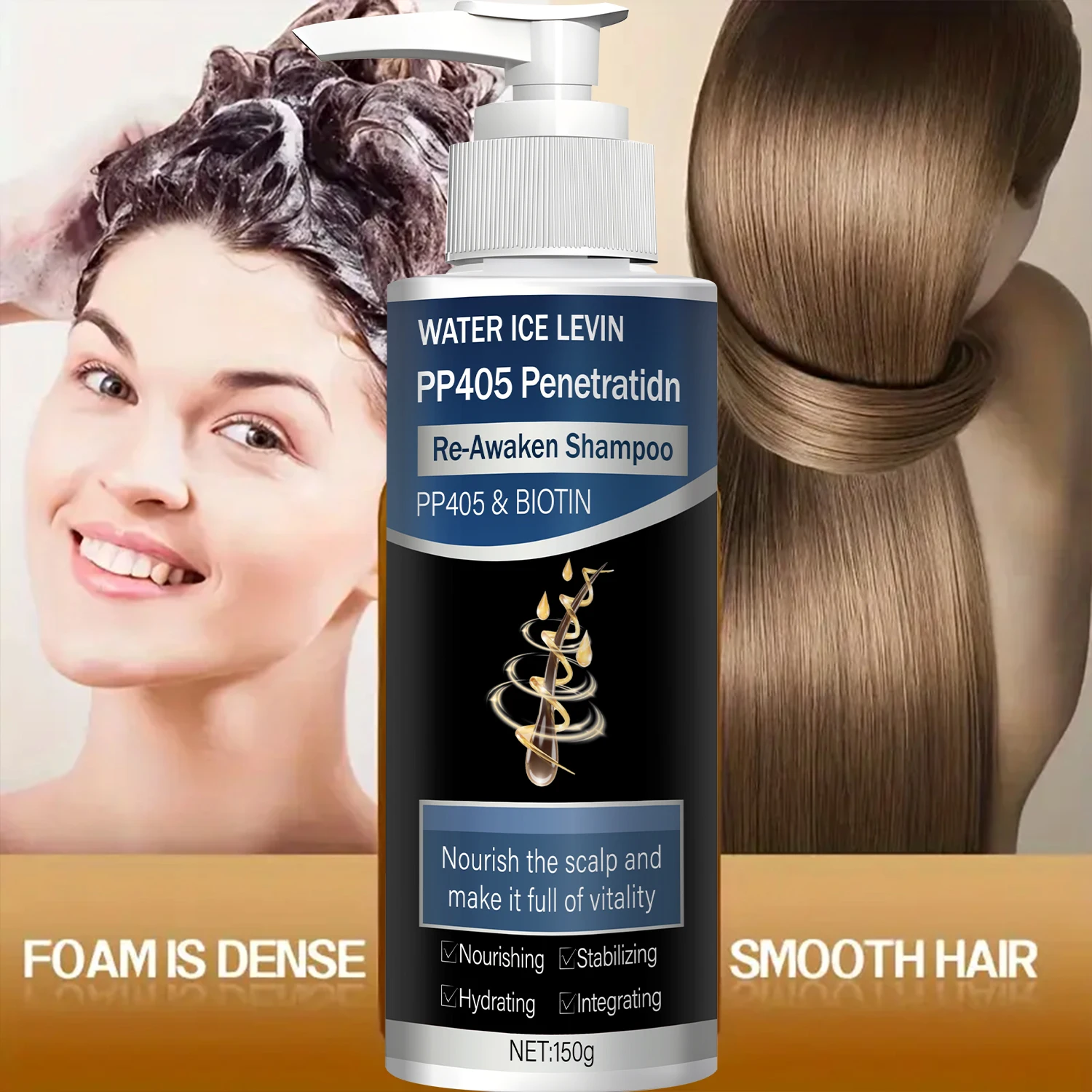 

Pp405 Шампунь Biotin Re-Awaken Delicate Cleanses. Увлажняет волосы. Повышает жизненную силу кожи головы. Питает и увлажняет. Гладкий блеск.