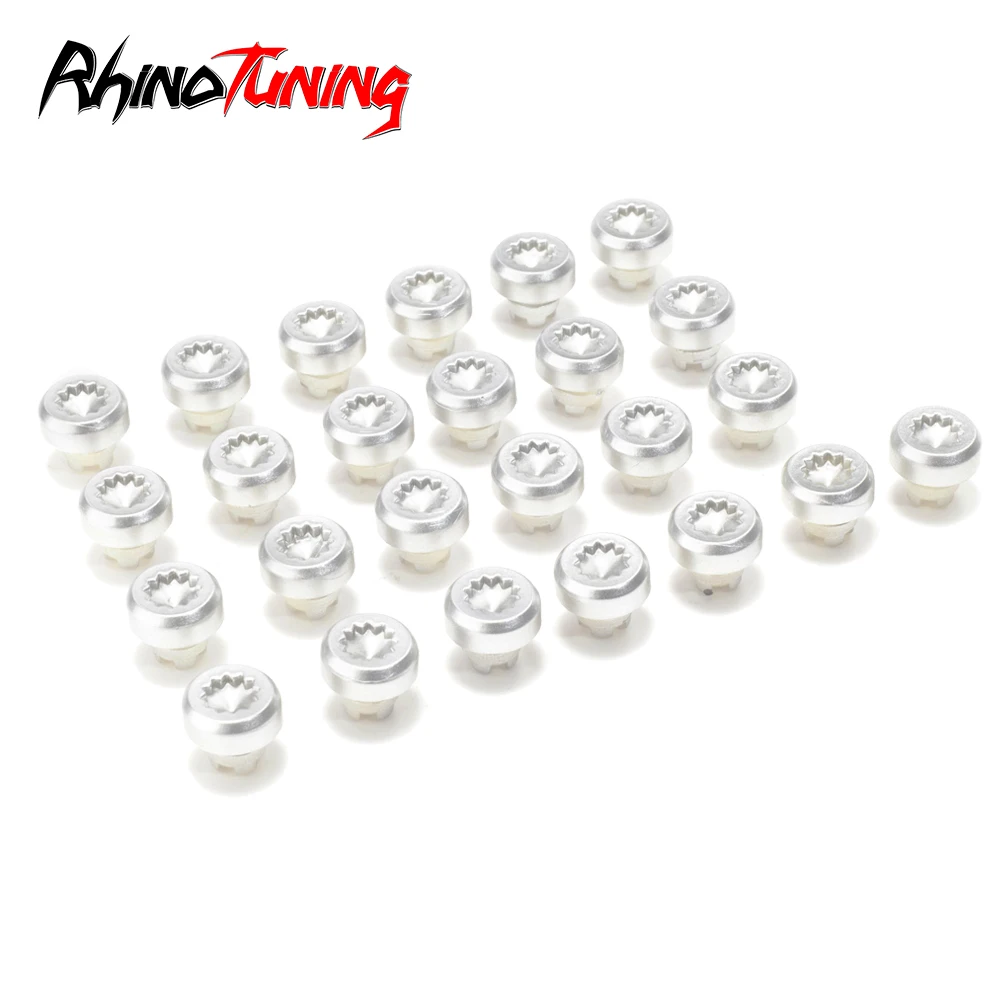 100pcs Universal Multiple Colour Car Wheel Cap Lip Screw Bolt Tires Nust For Rim Replacement Decoration Rivets  Auto Accessroies