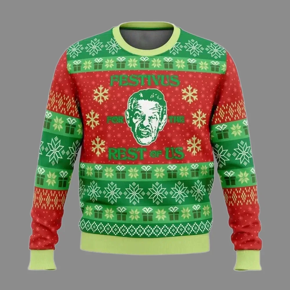 Festivus for The Rest of Us Ugly Christmas Sweater Spring Women Men Pullover Tops 2026 New Fashion Couple Hoodie Sweatshirt