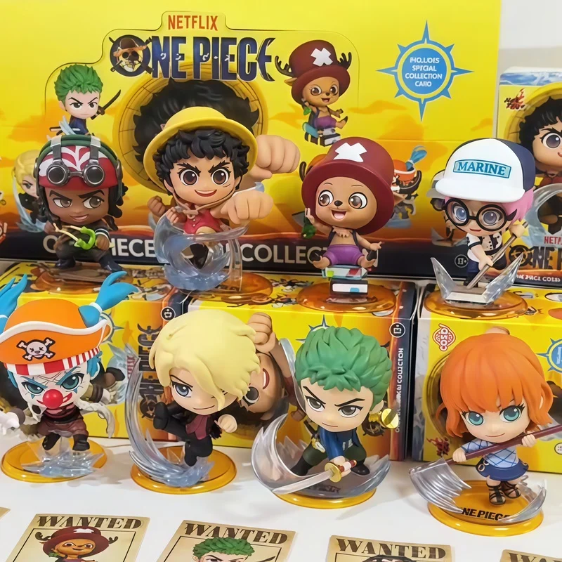 Hot Toys One Piece Cosbi Mini Figure Blind Box Luffy Chopper Trendy Collectible Desktop Decor Toy Original In Stock